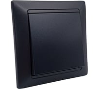 1-клавишный выключатель Bylectrica скрытой установки, серия СТИЛЬ, графит, С110-801 графит