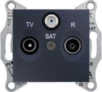 Розетка Systeme Electric Sedna TV/R/SAT оконечная, графит, 1db SE SDN3501370