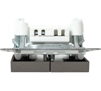 Механизм выключателя EKF двухклавишный, кнопочный, мокко, Эпика UP1-SWM-23