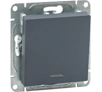 Механизм выключателя EKF одноклавишный, с подсветкой, графит, Эпика UP1-SWG-14