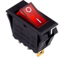 Выключатель клавишный SMARTBUY 250В 16А (3с) ON-OFF красный с подсветкой SBE-16-S34r