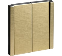 Выключатель 2-клавишный IEK FORTE&PIANO 10А FP605M шампань FP-V20-0-10-1-M-K37