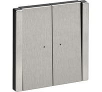 Выключатель 2-клавишный IEK FORTE&PIANO с индикацией 10А FP706M никель FP-V20-1-10-1-M-K50