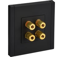 Аудиорозетка 4-местная IEK FORTE&PIANO FP139M черный FP-S40-M-K02