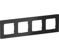 Рамка 4-местная IEK FLITE РУ-4-К-ФлЧ черный FI-M42-32-20-K02