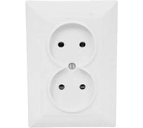 Розетка Ливны-Электро РС 10-010 2-х местная, белая, 80 шт. РС 1034.1