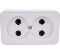 Розетка Ливны-Электро 2-х местная пластик АБС РА 10-009, белая в количестве 130 шт. ООО Ливны-Электро РА 1935.1