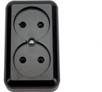Розетка Ливны-Электро РА 10-009 2-х местная, черная, 130 шт. РА 1932.1