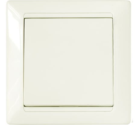 1-клавишный проходной выключатель Bylectrica скрытой установки, серия СТИЛЬ, бежевый, С610-807 бежевый