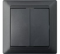 2-клавишный выключатель Bylectrica скрытой установки, серия СТИЛЬ, графит, С510-803 графит