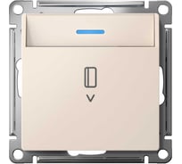Выключатель карточный Systeme Electric ATLASDESIGN с подсветкой, 10А, без задержки отключения, механизм, бежевый ATN000214