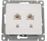 Компьютерная розетка Systeme Electric Glossa Молочная 2-ая RJ45+RJ45, кат.5E SE GSL000985KK 1