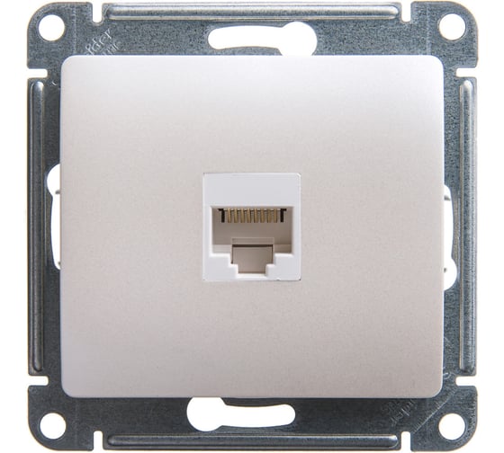 Компьютерная розетка Systeme Electric Glossa Перламутр RJ45 кат.5E SE GSL000681K