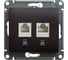 Компьютерная розетка Systeme Electric Glossa Шоколад 2-ая RJ45+RJ45, кат.5E SE GSL000885KK 1