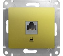 Компьютерная розетка Systeme Electric Glossa Фисташковая RJ45 кат.5E SE GSL001081K