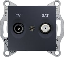 Оконечная розетка Systeme Electric Sedna Графит TV/SAT 1db SE SDN3401670