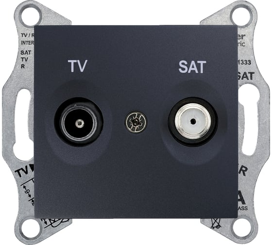 Оконечная розетка Systeme Electric Sedna Графит TV/SAT 1db SE SDN3401670