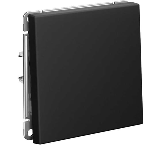 Выключатель кнопочный Systeme Electric ARTGALLERY 1-клавишный, 10А, механизм, черный шелк GAL001715 1