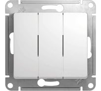 Выключатель Systeme Electric GLOSSA PRO 3-клавишный, сх.1+1+1, 10АХ, мех, без расп. лапок, белый GSL000131RUR