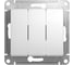 Выключатель Systeme Electric GLOSSA PRO 3-клавишный, сх.1+1+1, 10АХ, мех, без расп. лапок, белый GSL000131RUR 1