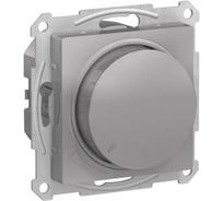 Светорегулятор (диммер) Systeme Electric ATLASDESIGN RRR поворотно-нажимной, LED, RC, 400Вт, механизм, алюминий ATN000323R