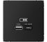 Розетка Systeme Electric ARTGALLERY USB A + тип-C, 45Вт, высокоскоростная зарядка QC, PD, механизм, черный шелк GAL001729 1
