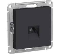 Розетка телефонная Systeme Electric ATLASDESIGN RRR RJ11, механизм, карбон ATN001081R