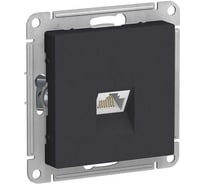 Розетка компьютерная Systeme Electric AtlasDesign, RJ45, кат. 6A, механизм, Карбон ATN001086R