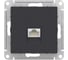 Розетка компьютерная Systeme Electric AtlasDesign, RJ45, кат. 6A, механизм, Карбон ATN001086R 2