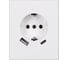 Розетка одноместная SMARTBUY с заземлением USB+Type-C модульная 16А белая Альтаир SBE-m11w-16-S1-USB 1