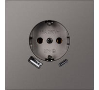 Розетка одноместная SMARTBUY с заземлением USB+Type-C независимая 16А графит Альтаир SBE-i11g-16-S1-USB