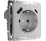 Розетка с заземлением, шторками и USB тип A+C W1171706 серебряный WERKEL a067703 1