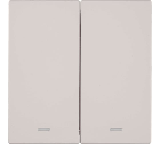 Выключатель 2-клавишный STEKKER серия Мия c индикатором, механизм, 250В, 10А, RSW10-3102-10, пудровый жемчуг, 50476 1