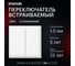 Переключатель 2-клавишный STEKKER серия Мия механизм, 250В, 10А, RSW10-3107-01, белая магнолия, 50434 2