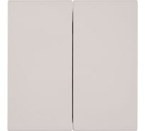 Переключатель 2-клавишный STEKKER серия Мия механизм, 250В, 10А, RSW10-3107-08, пудровый жемчуг, 50478