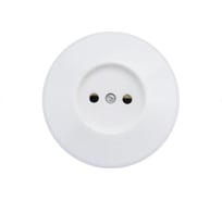 Розетка Ливны-Электро РС 10-008 круглая, белая, 120 шт. РС 1814.1