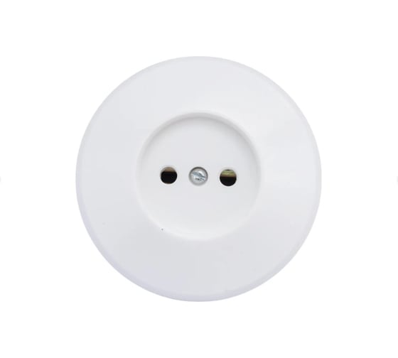 Розетка Ливны-Электро РС 10-008 круглая, белая, 120 шт. РС 1814.1 1