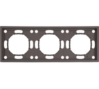 Рамка STEKKER 3-местная, серия Эмили, PFR00-5003-09, антрацит, soft touch 49938