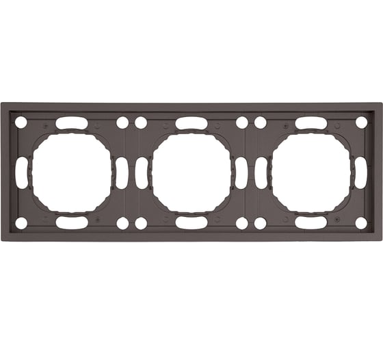 Рамка STEKKER 3-местная, серия Эмили, PFR00-5003-09, антрацит, soft touch 49938 1