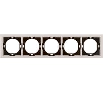 Рамка STEKKER 5-местная, серия Мия, PFR00-3005-08, пудровый жемчуг 50490