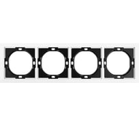 Рамка STEKKER 4-местная, серия Мия, PFR00-3004-01, белая магнолия 50459