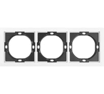 Рамка STEKKER 3-местная, серия Мия, PFR00-3003-01, белая магнолия 50458