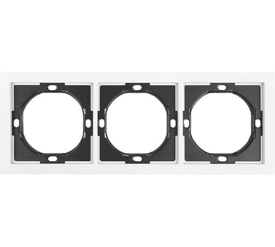 Рамка STEKKER 3-местная, серия Мия, PFR00-3003-01, белая магнолия 50458 1