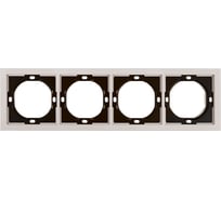Рамка STEKKER 4-местная, серия Мия, PFR00-3004-08, пудровый жемчуг 50489