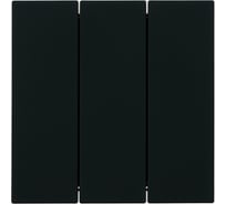 Механизм выключателя 3-клавишного STEKKER 250В, 10А, серия Мия, RSW10-3108-05, черный бархат, 50444