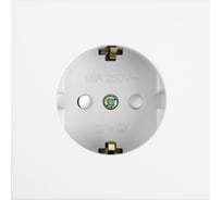 Механизм розетки 1-местной STEKKER с защитной шторкой, с заземлением, 250В, 16А, серия Мия, RST16-3110-01, белая магнолия, 50440