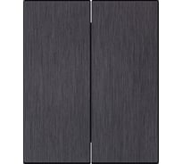 Выключатель 2-клавишный SMARTBUY модульный 10А алюминий черный Альтаир SBE-m11alb-10-SW2-0