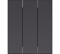 Выключатель 3-клавишный SMARTBUY модульный 10А черный Альтаир SBE-m11b-10-SW3-0