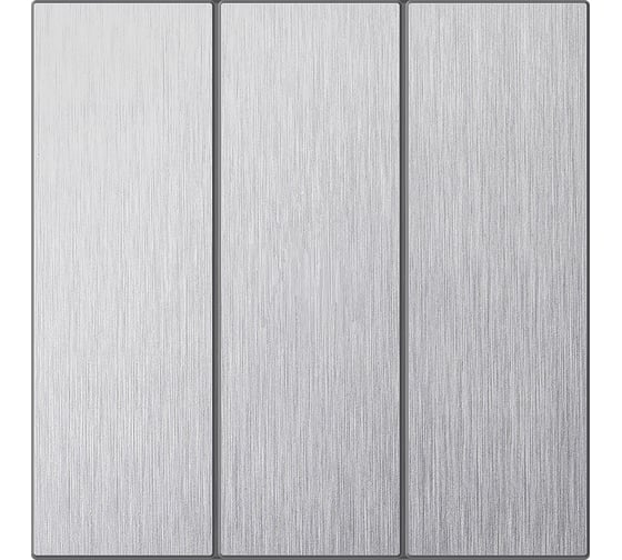 Выключатель 3-клавишный SMARTBUY независимый 10А алюминий серебро Альтаир SBE-i11al-10-SW3-0 1