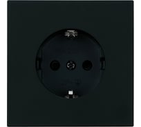 Розетка STEKKER 1-местная с защитной шторкой с/з (механизм),, 250В, 16А, серия Мия, RST16-3110-05, черный бархат, 50454